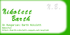 nikolett barth business card